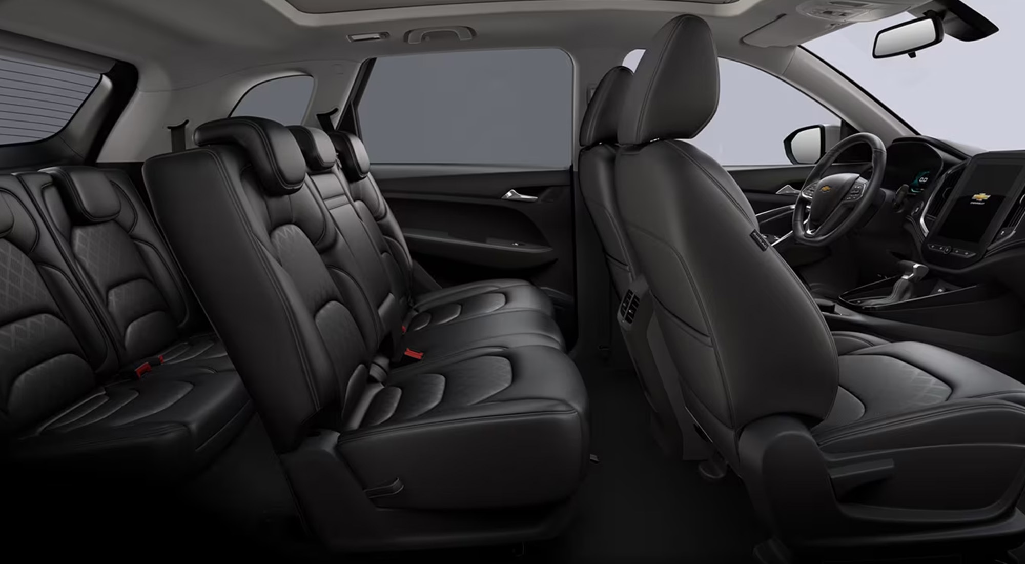 Asientos en color negro de la Chevrolet Captiva XL