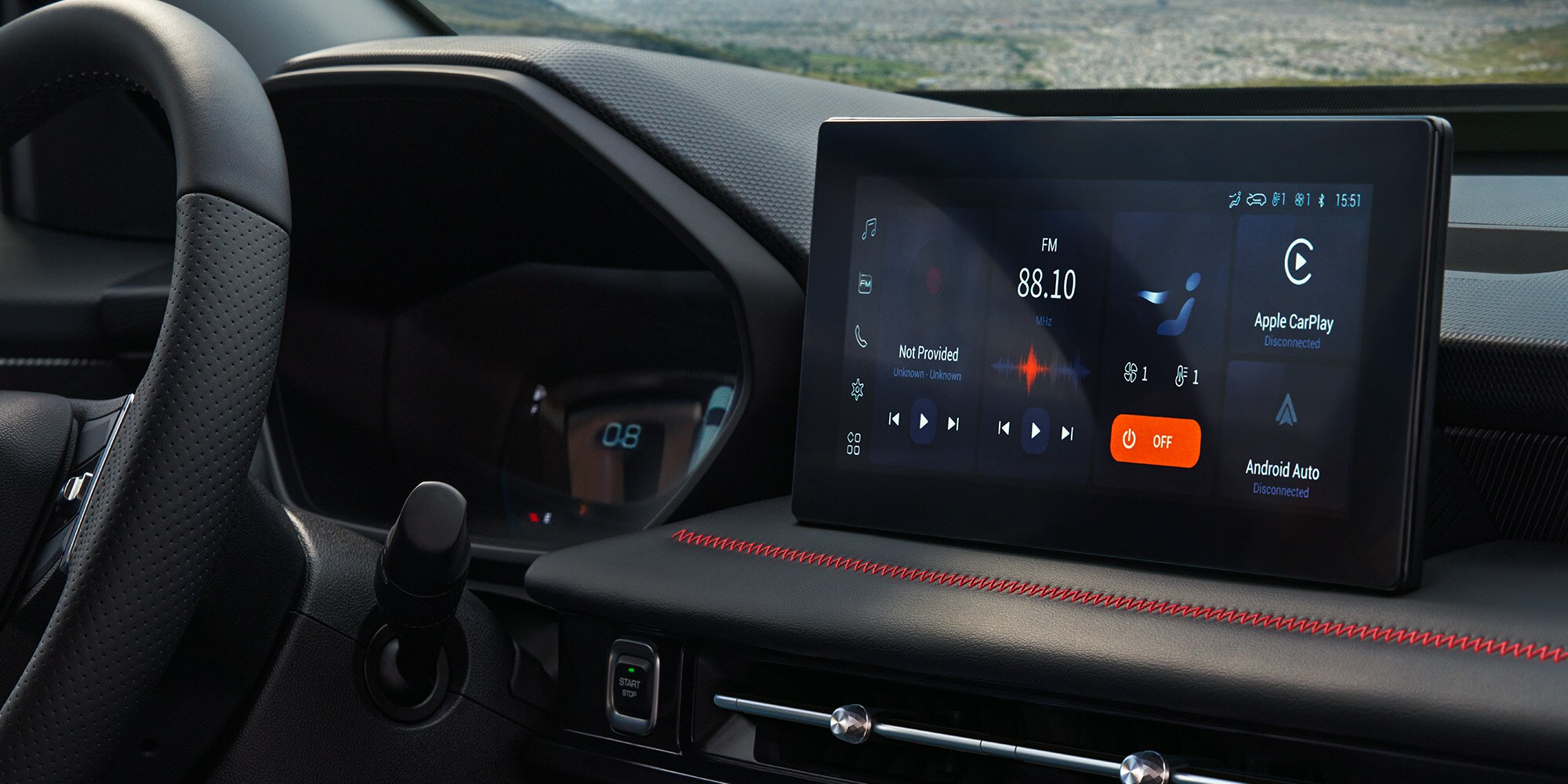 Pantalla táctil del Chevrolet Groove con Apple CarPlay y Android Auto