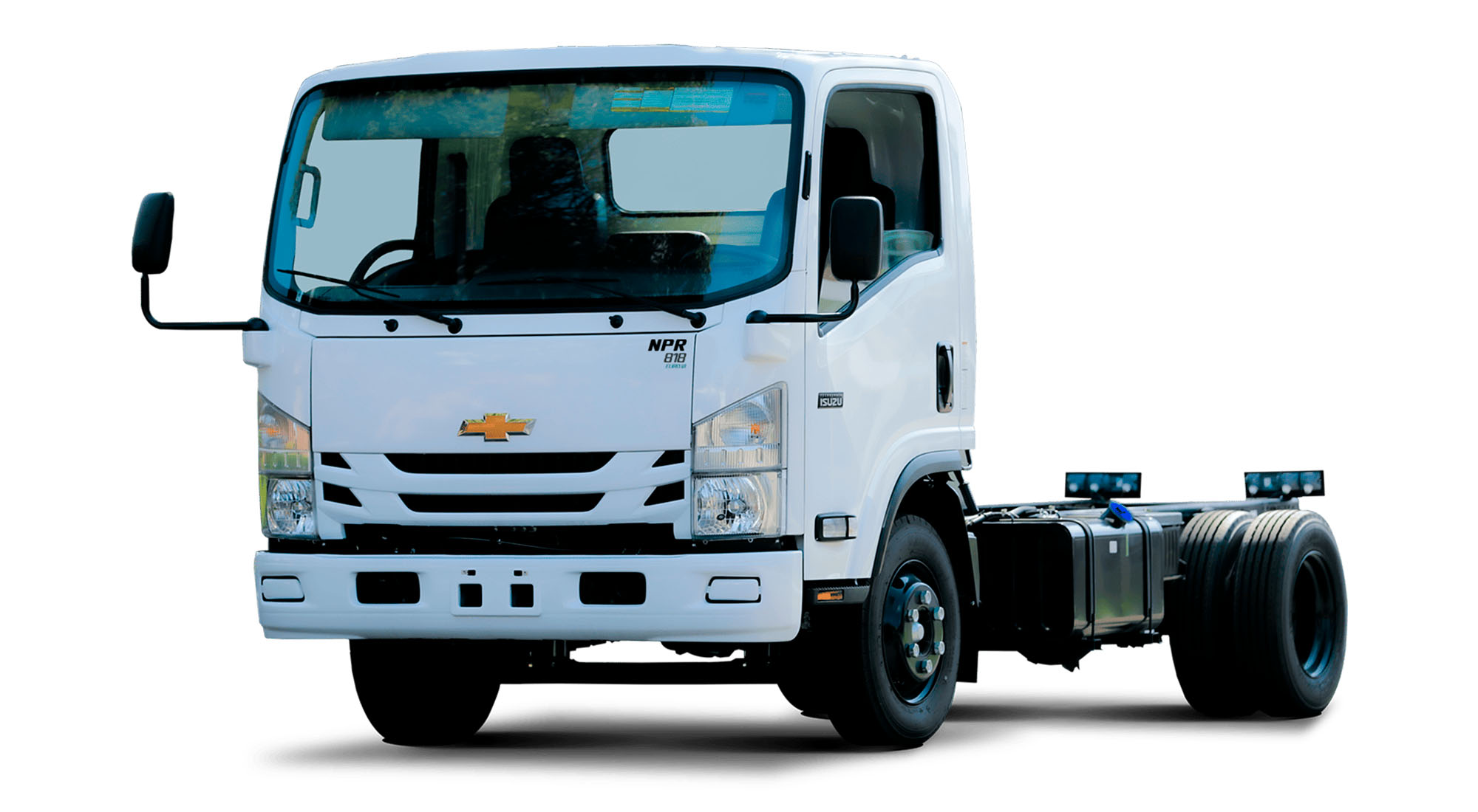 Camión Chevrolet NPR 818 color blanco