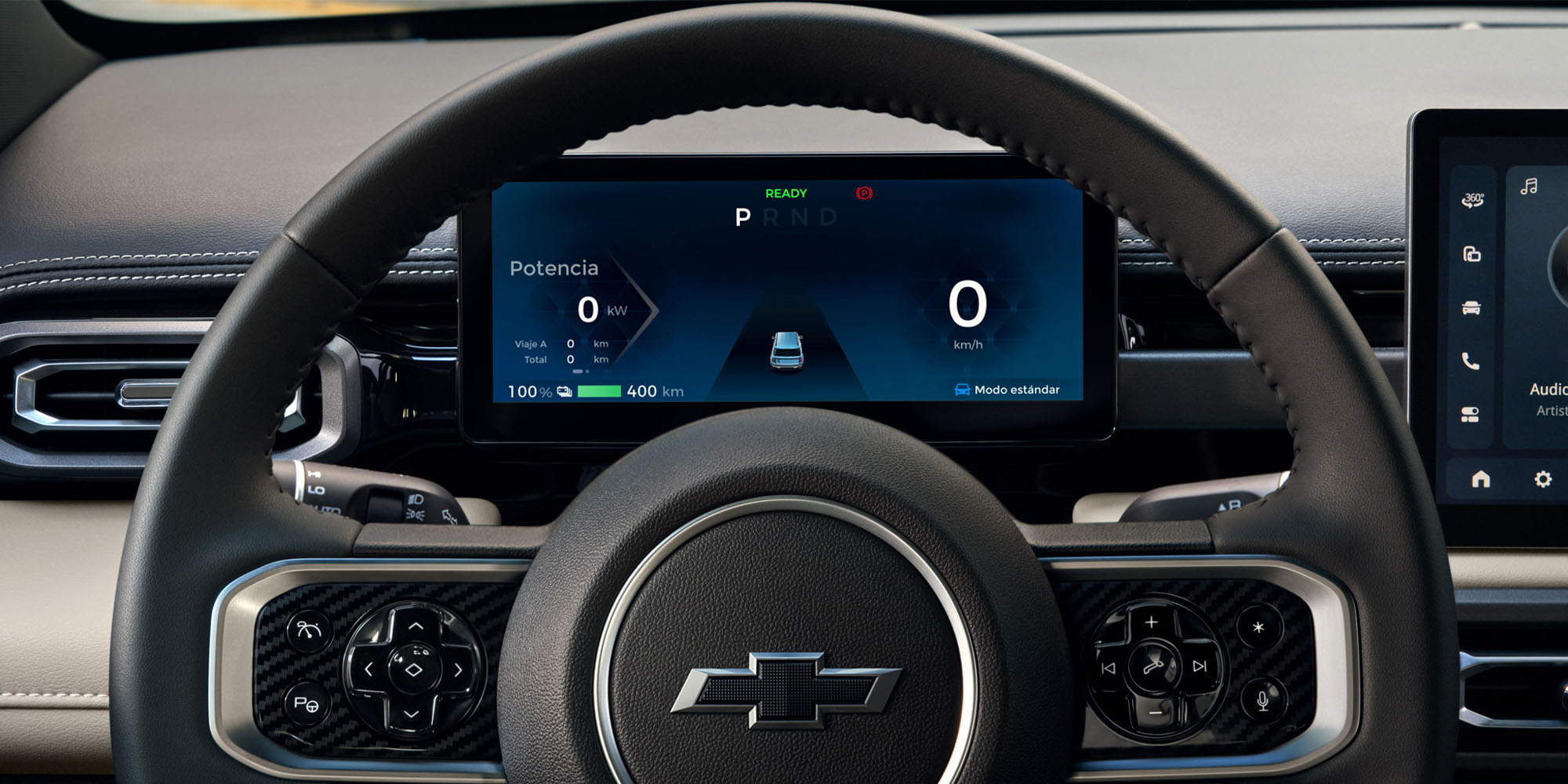 Tablero digital y volante del Spark EUV