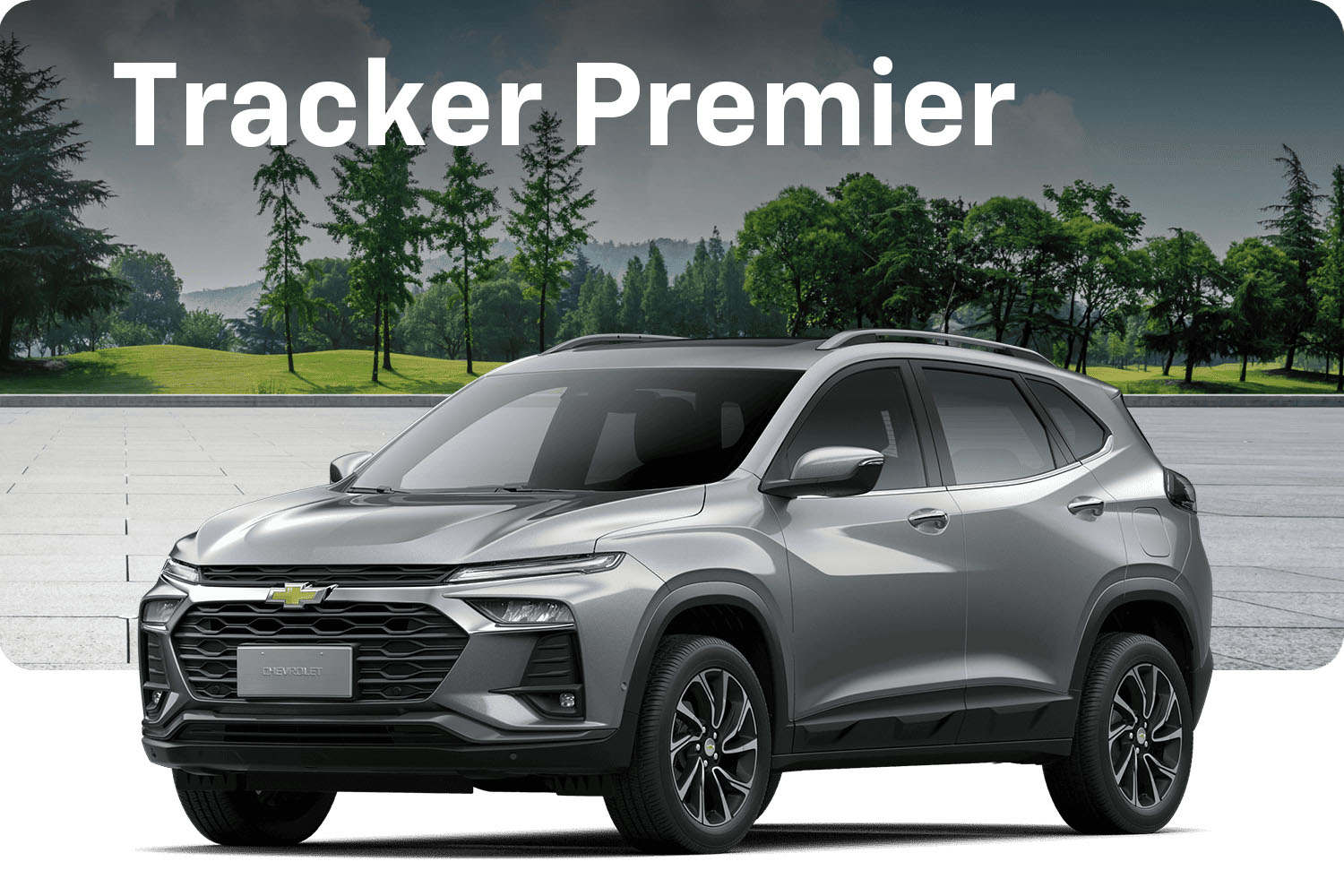 Vista lateral delantera de la Chevrolet Tracker Premier 2026