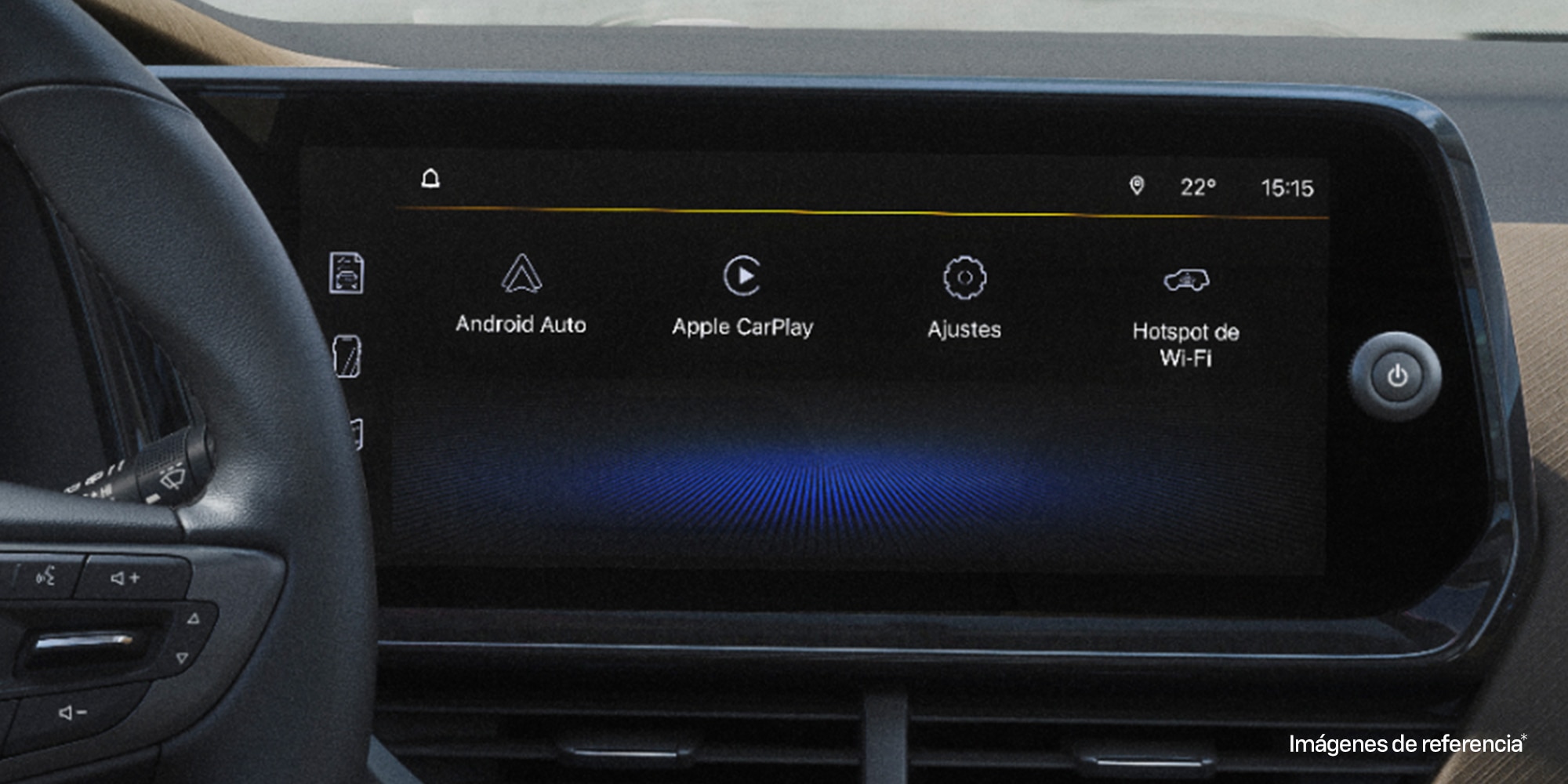 Pantalla central multimedia de la Chevrolet Tracker 2026